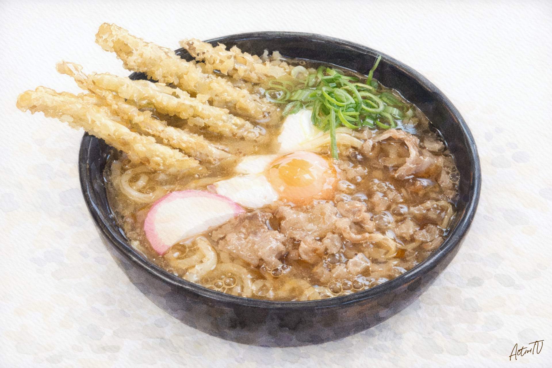 充電させてもらえませんか】肉ごぼううどん・とり天『元祖えびすや