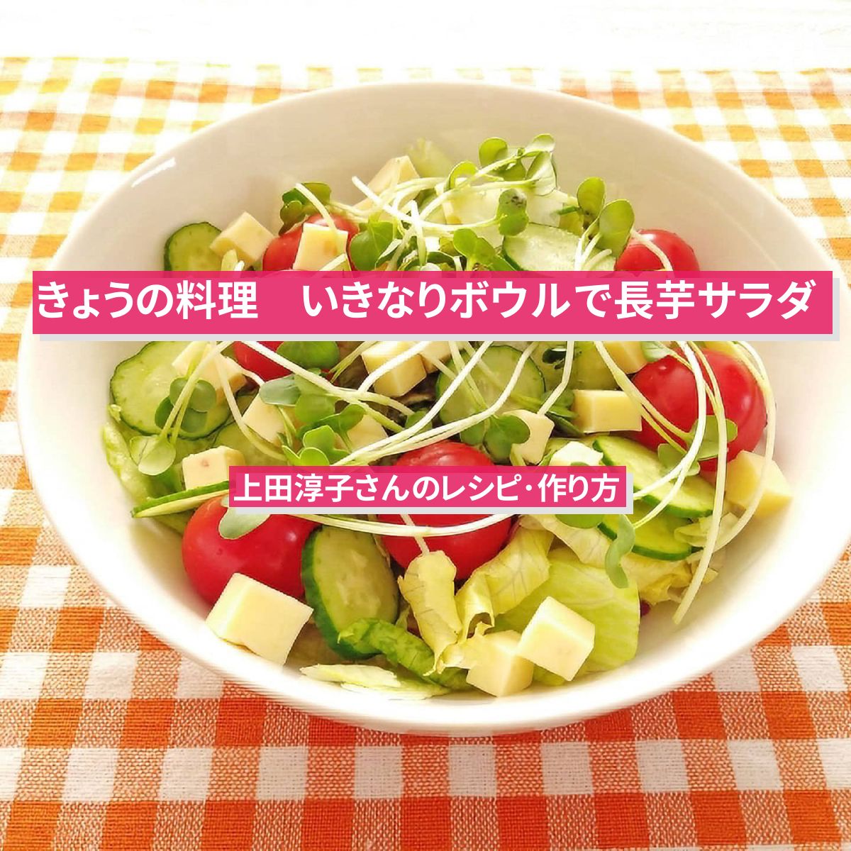 【きょうの料理】『いきなりボウルで長芋サラダ』上田淳子さんのレシピ･作り方
