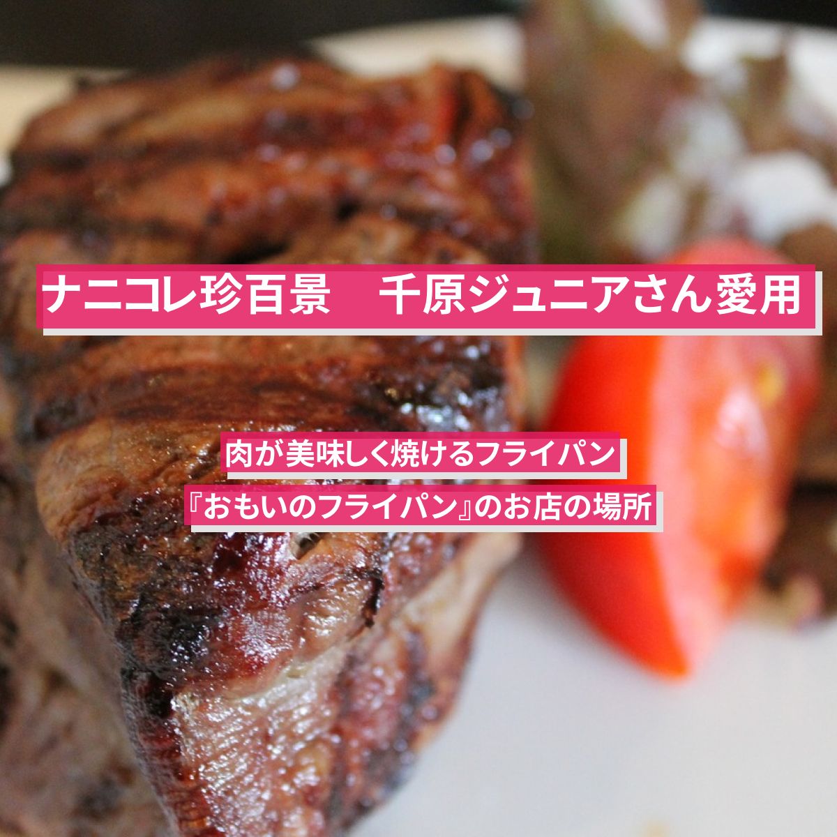 【ナニコレ珍百景】千原ジュニアさん愛用　肉が美味しく焼けるフライパン『おもいのフライパン』の通販お取り寄せ方法