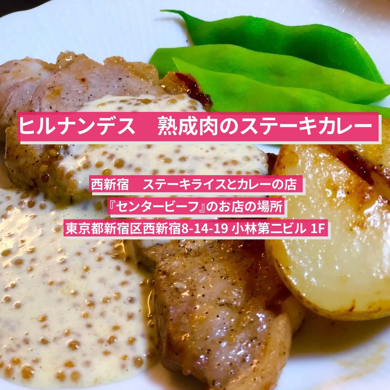 【ヒルナンデス】熟成肉のステーキライス（カレー）西新宿『ステーキライスとカレーの店 センタービーフ』のお店の場所