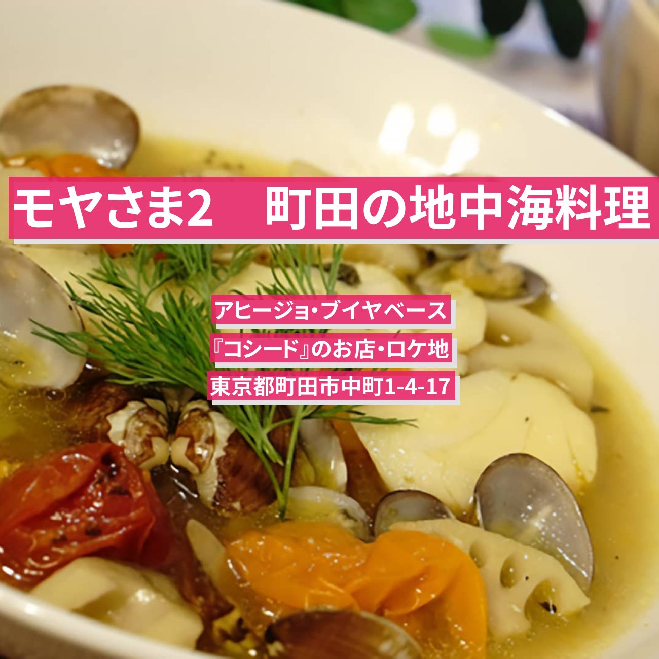 【モヤさま2】町田の地中海料理（アヒージョ・特大ブイヤベース）『コシード』のお店・ロケ地
