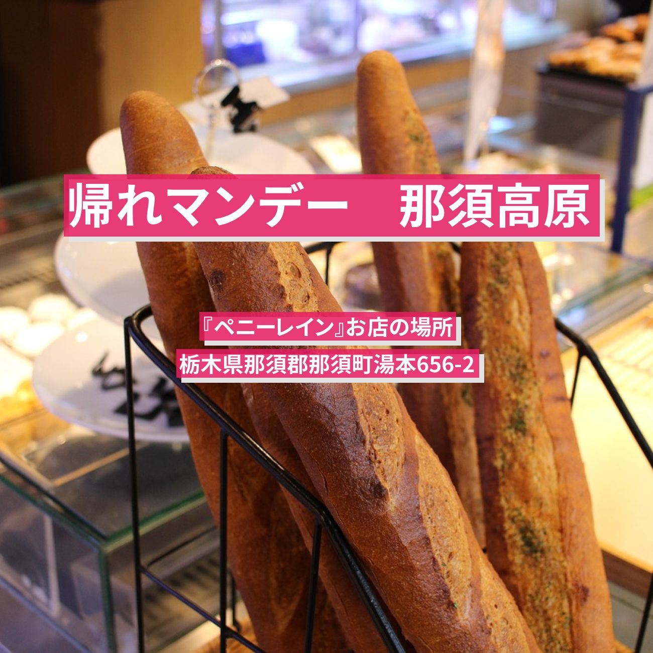 【帰れマンデー】那須高原で行列のパン屋さん　内田有紀がロケ『ペニーレイン』お店の場所