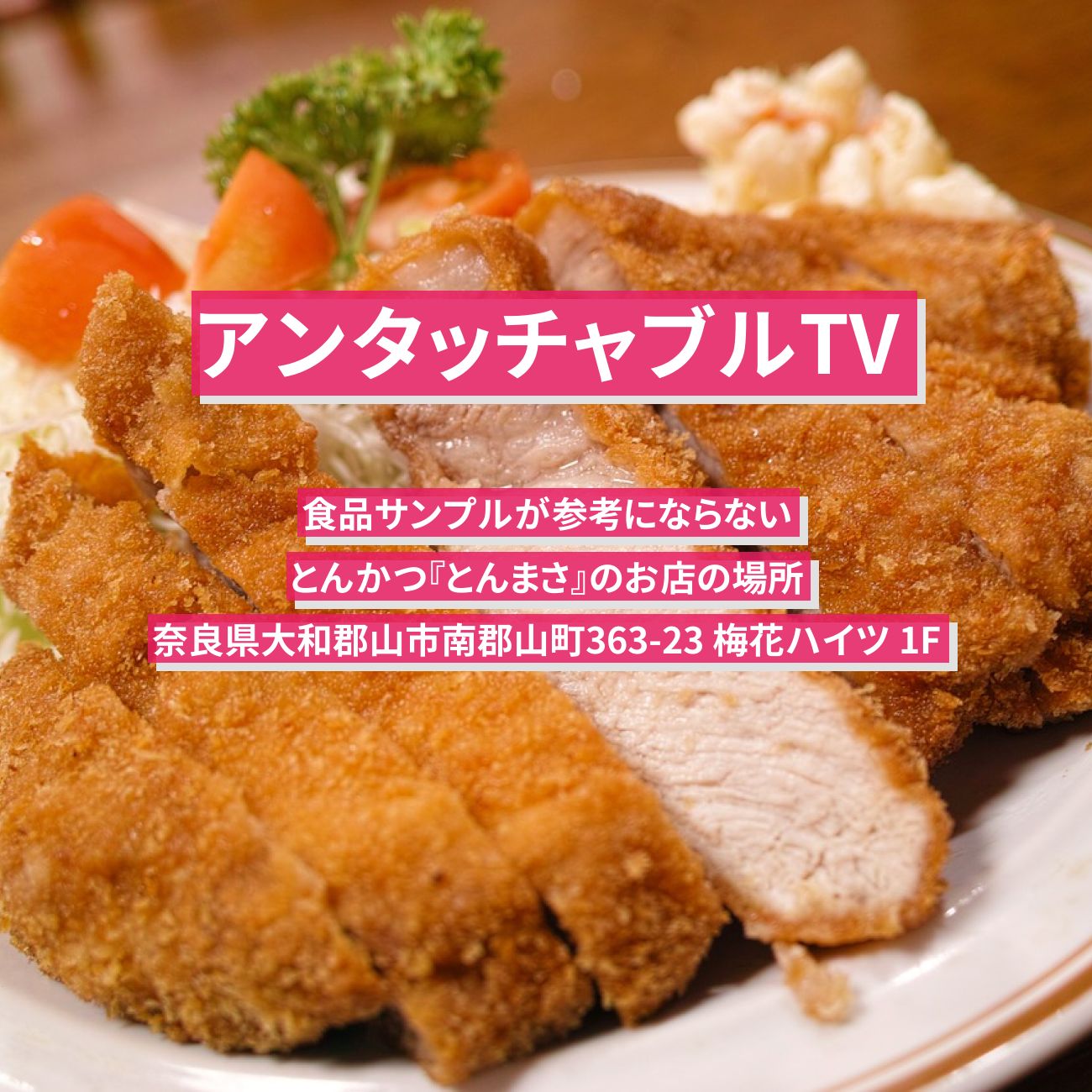 【アンタッチャブルTV】とんかつ・若鶏かつ(食品サンプルと違う)『とんまさ』奈良県大和郡山のお店の場所