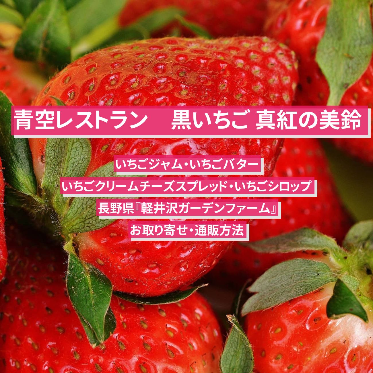 【青空レストラン】いちごジャム・いちごバター『軽井沢ガーデンファーム』長野県のお取り寄せ・通販方法