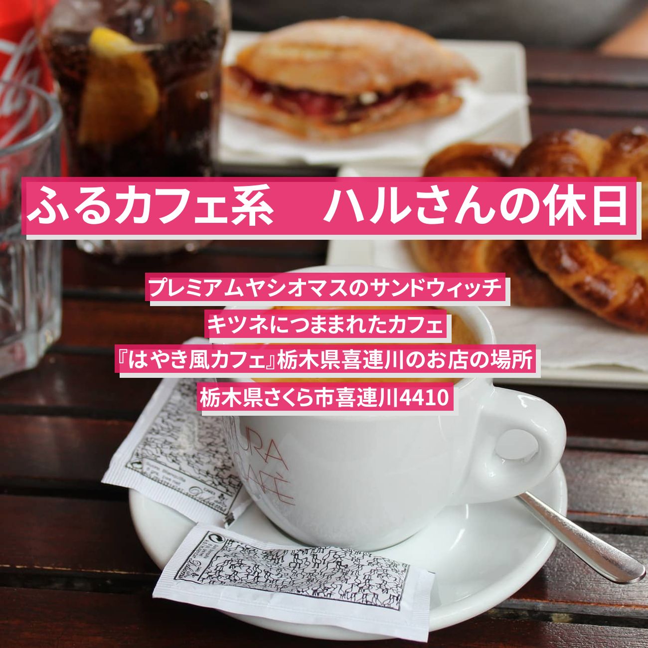 【ふるカフェ系 ハルさんの休日】マスのサンドウィッチ『はやき風カフェ』栃木県喜連川のキツネにつままれたカフェのお店