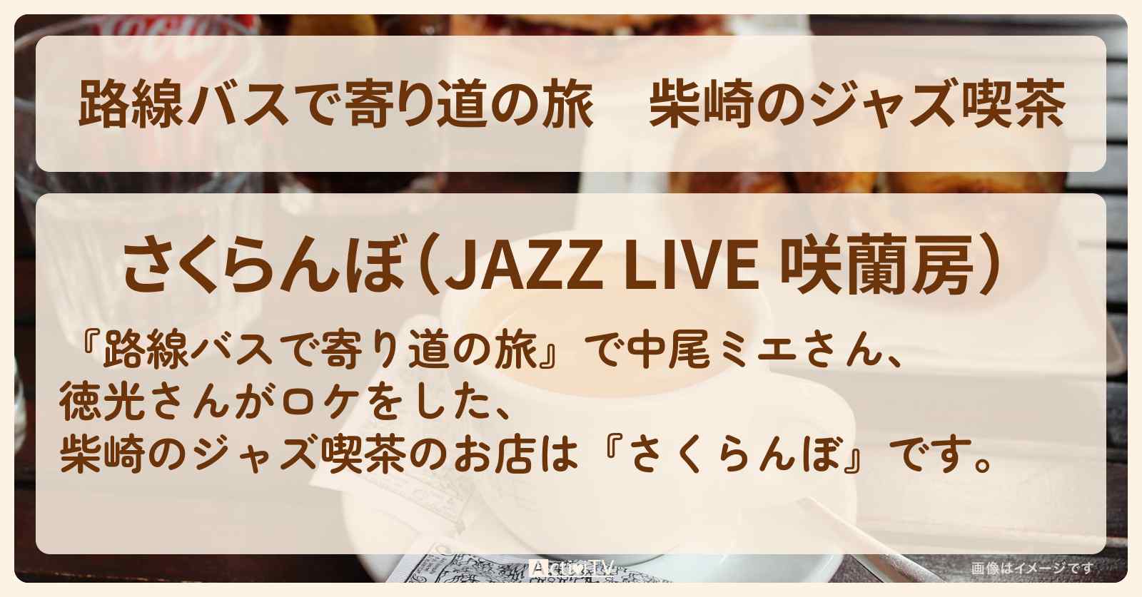 柴崎のジャズ喫茶　中尾ミエ『さくらんぼ』のお店の場所