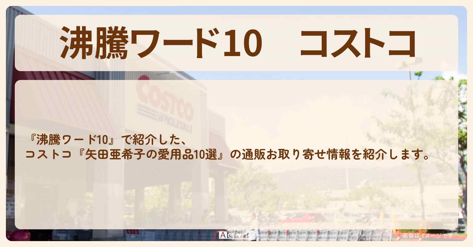 コストコ『矢田亜希子の愛用品10選』の通販お取り寄せ〔矢田亜希子〕
