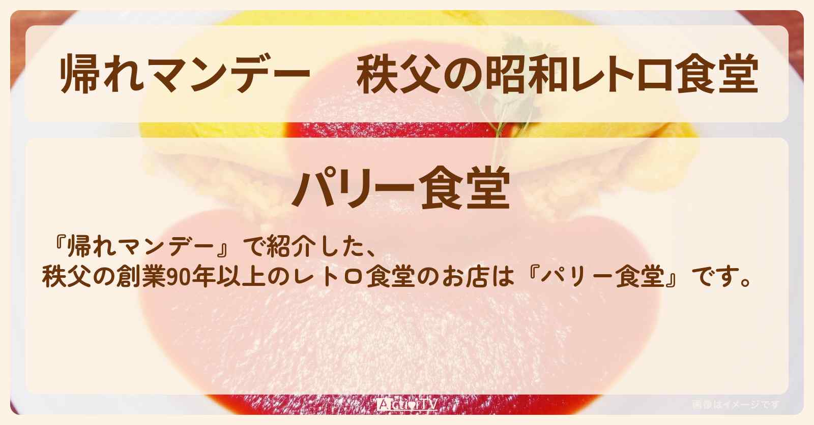 秩父の昭和レトロ食堂『パリー食堂』のお店の場所