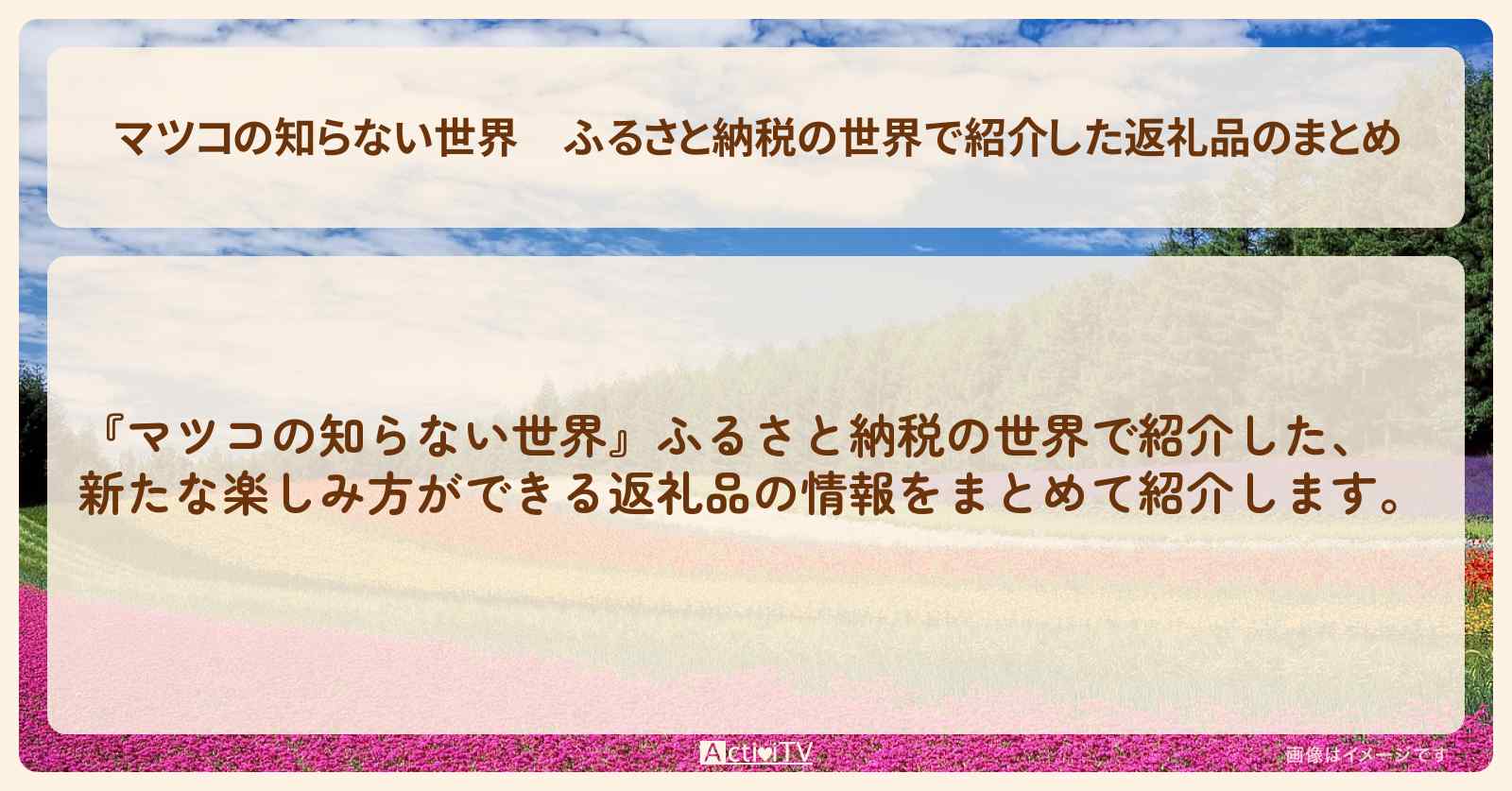 ふるさと納税の世界で紹介した返礼品のまとめ
