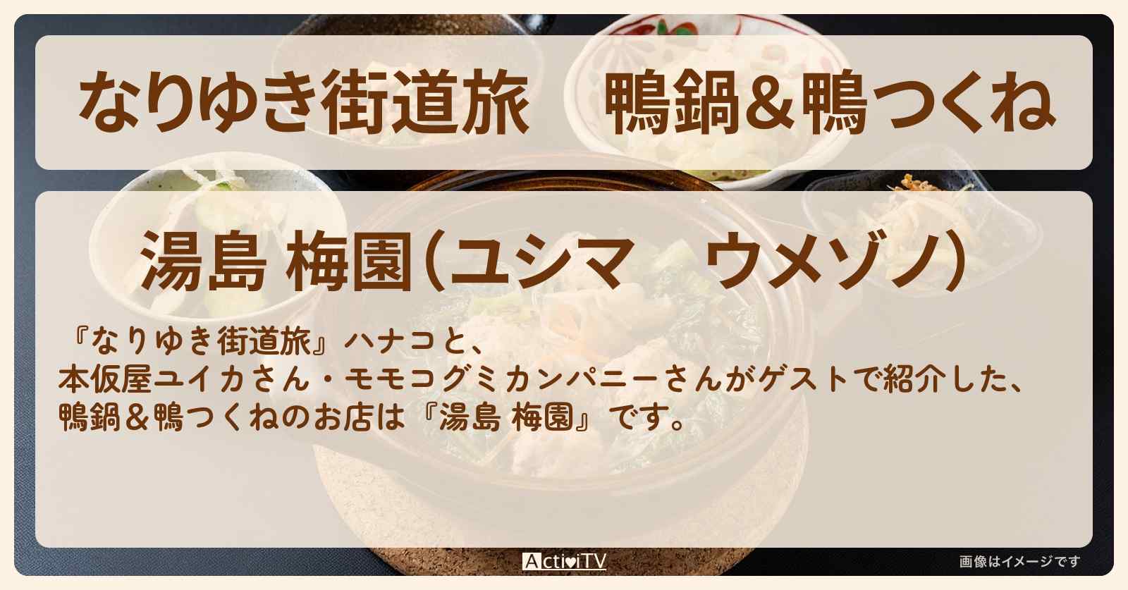 鴨鍋＆鴨つくね『湯島 梅園』のお店を紹介〔本仮屋ユイカ・モモコグミカンパニー〕