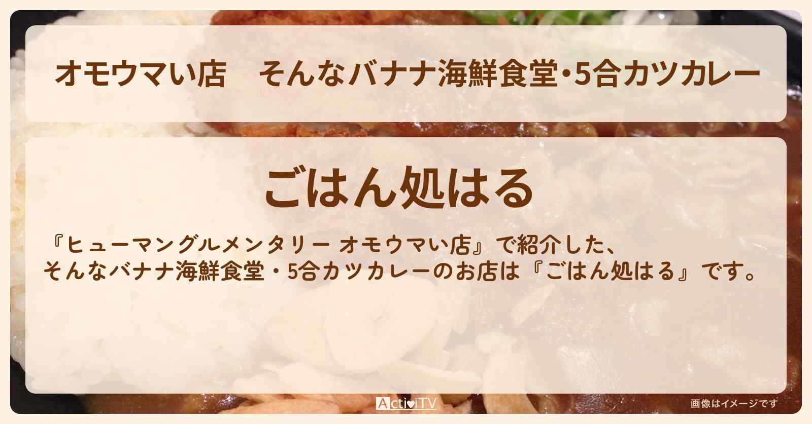 【オモウマい店】そんなバナナ海鮮食堂・5合カツカレー『ごはん処はる』福島県新地町のお店の場所