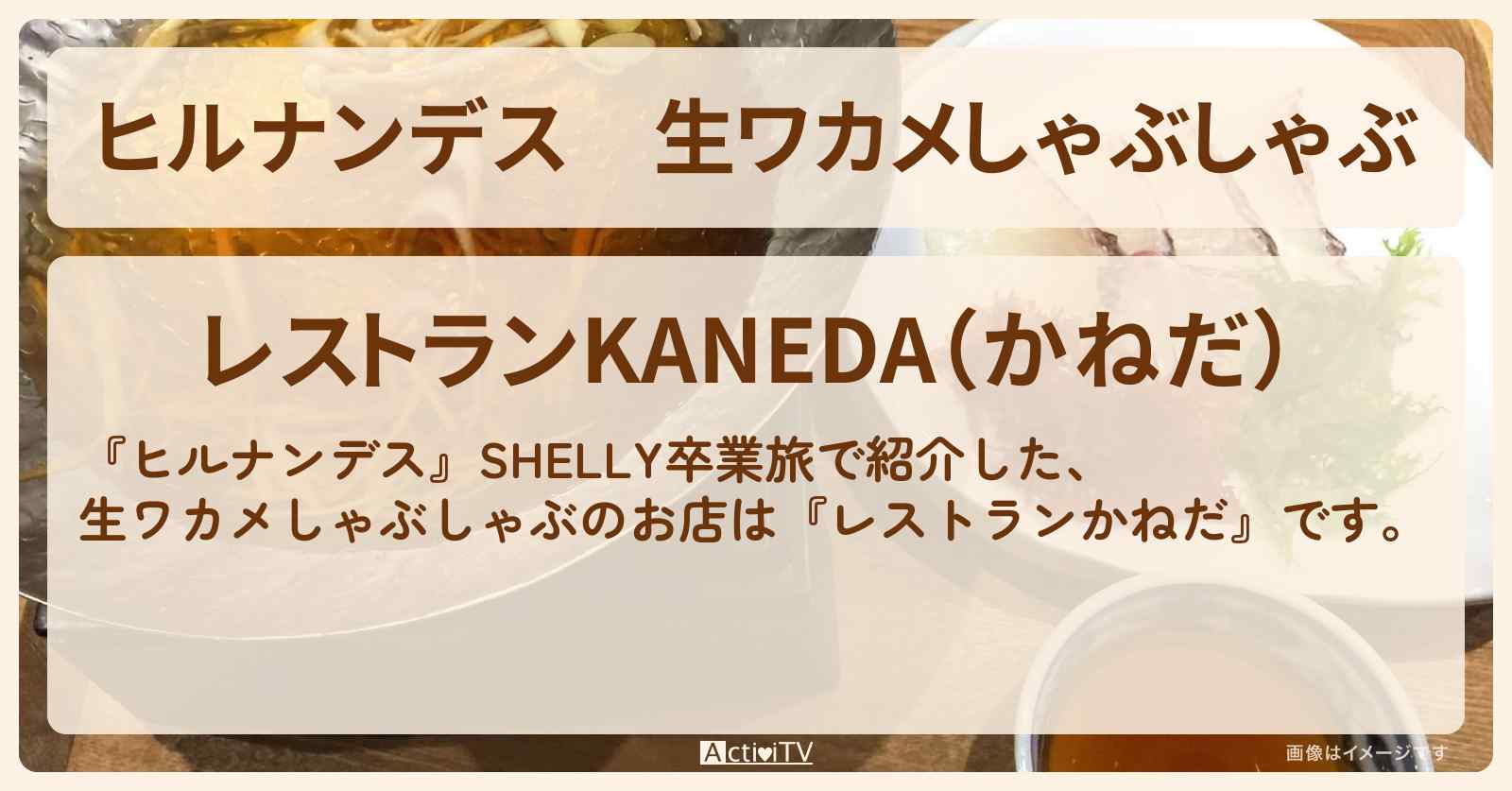 生ワカメしゃぶしゃぶ『レストランかねだ（三浦海岸）』のお店情報〔SHELLY〕