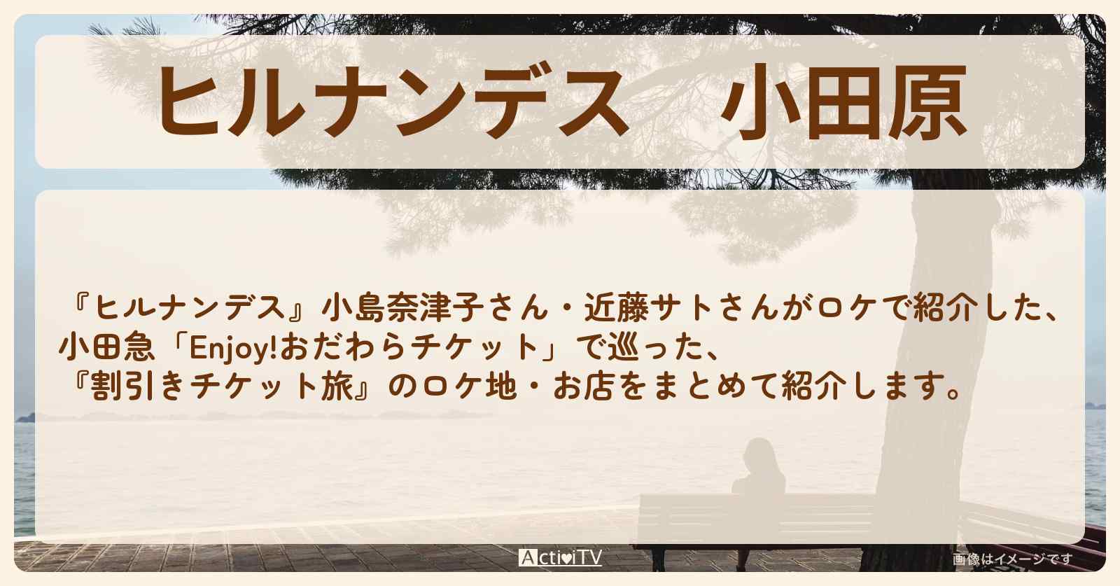 小田原『小島奈津子・近藤サト 割引きEnjoy!おだわらチケット旅』のお店情報