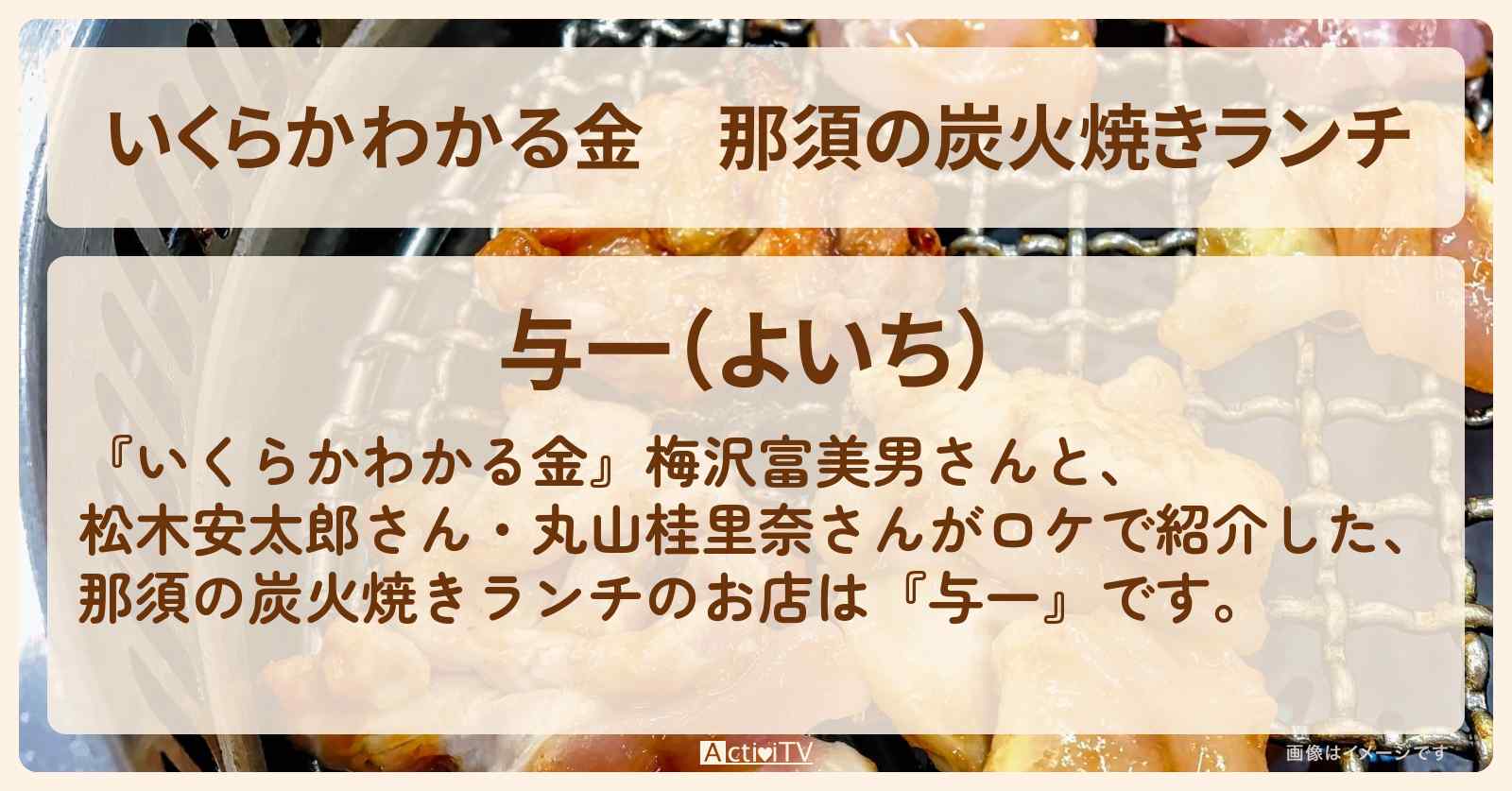 那須の炭火焼きランチ『与一』お店の場所〔梅沢富美男〕