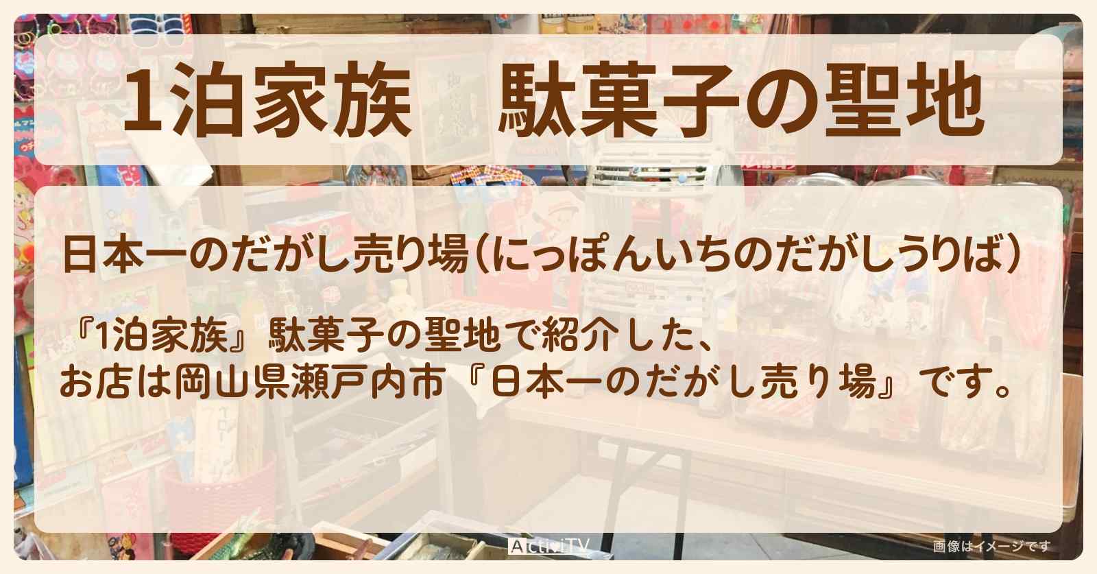 駄菓子の聖地『日本一のだがし売り場』岡山県瀬戸内市のお店情報
