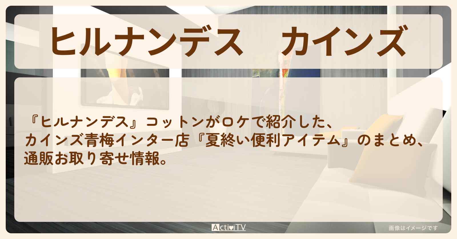 カインズ『夏終い便利アイテム』青梅インター店の通販お取り寄せ情報
