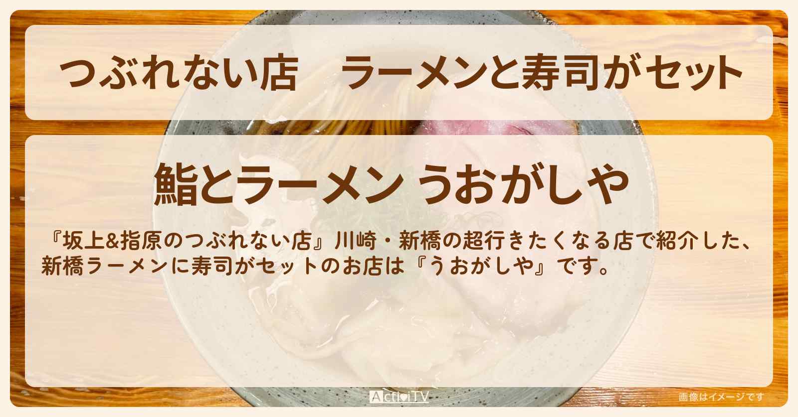 【つぶれない店】ラーメンと寿司がセット『うおがしや』新橋のお店の場所