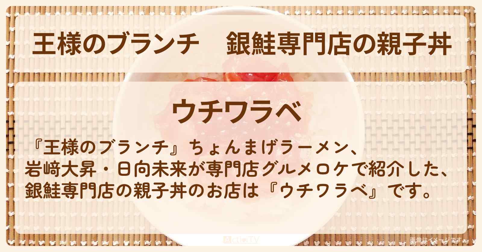 銀鮭専門店の親子丼『ウチワラベ』北千住のお店の場所〔ごはんクラブ〕