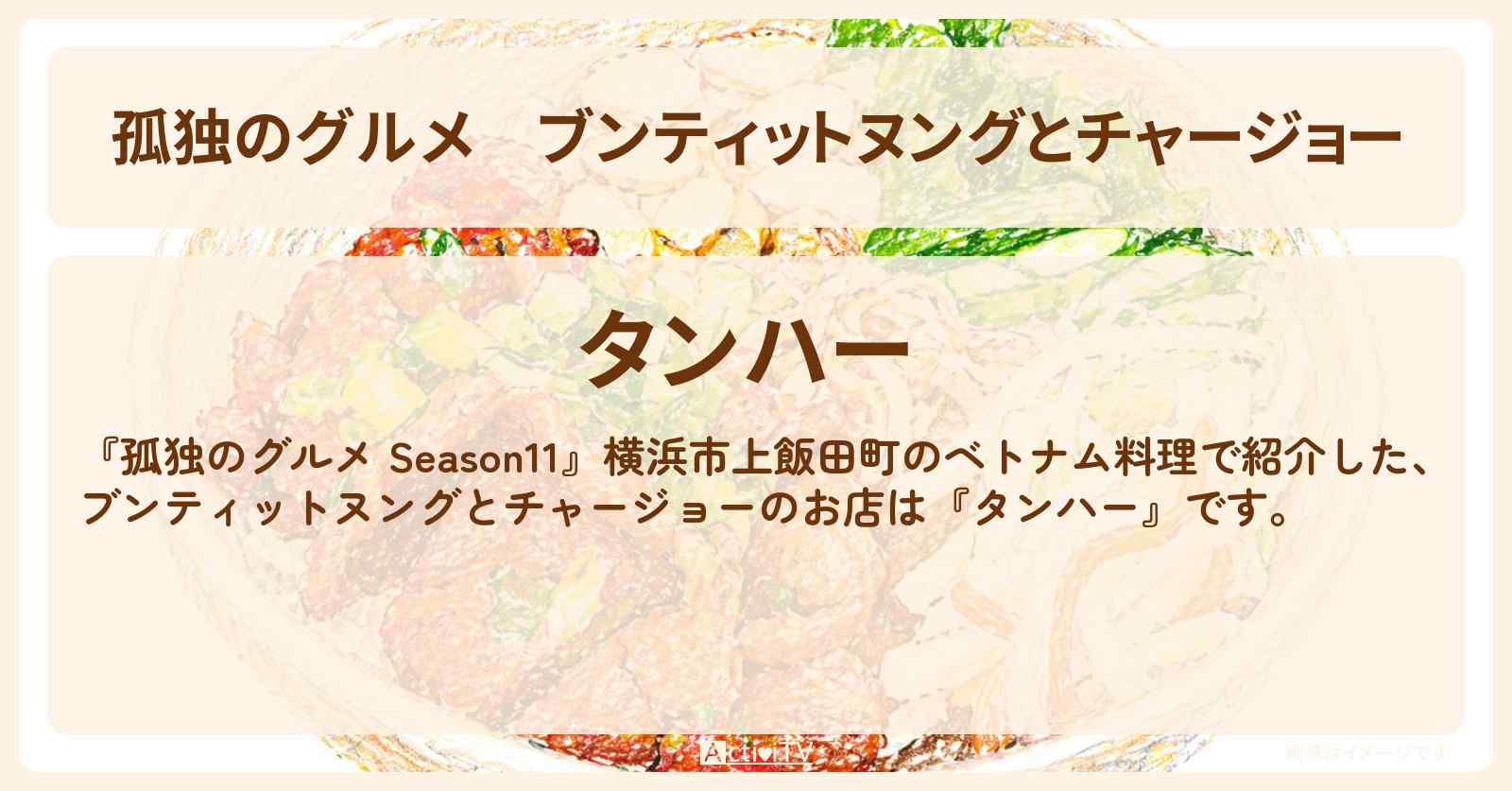 ブンティットヌングとチャージョー『タンハー』横浜市上飯田町のベトナム料理のお店の場所