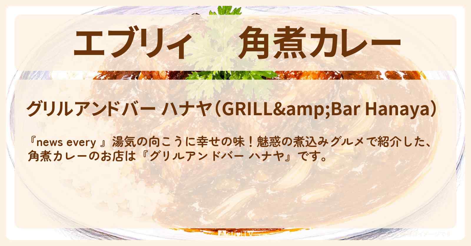 【エブリィ】 角煮カレー『グリルアンドバー ハナヤ』歌舞伎町の煮込みグルメのお店情報 #every