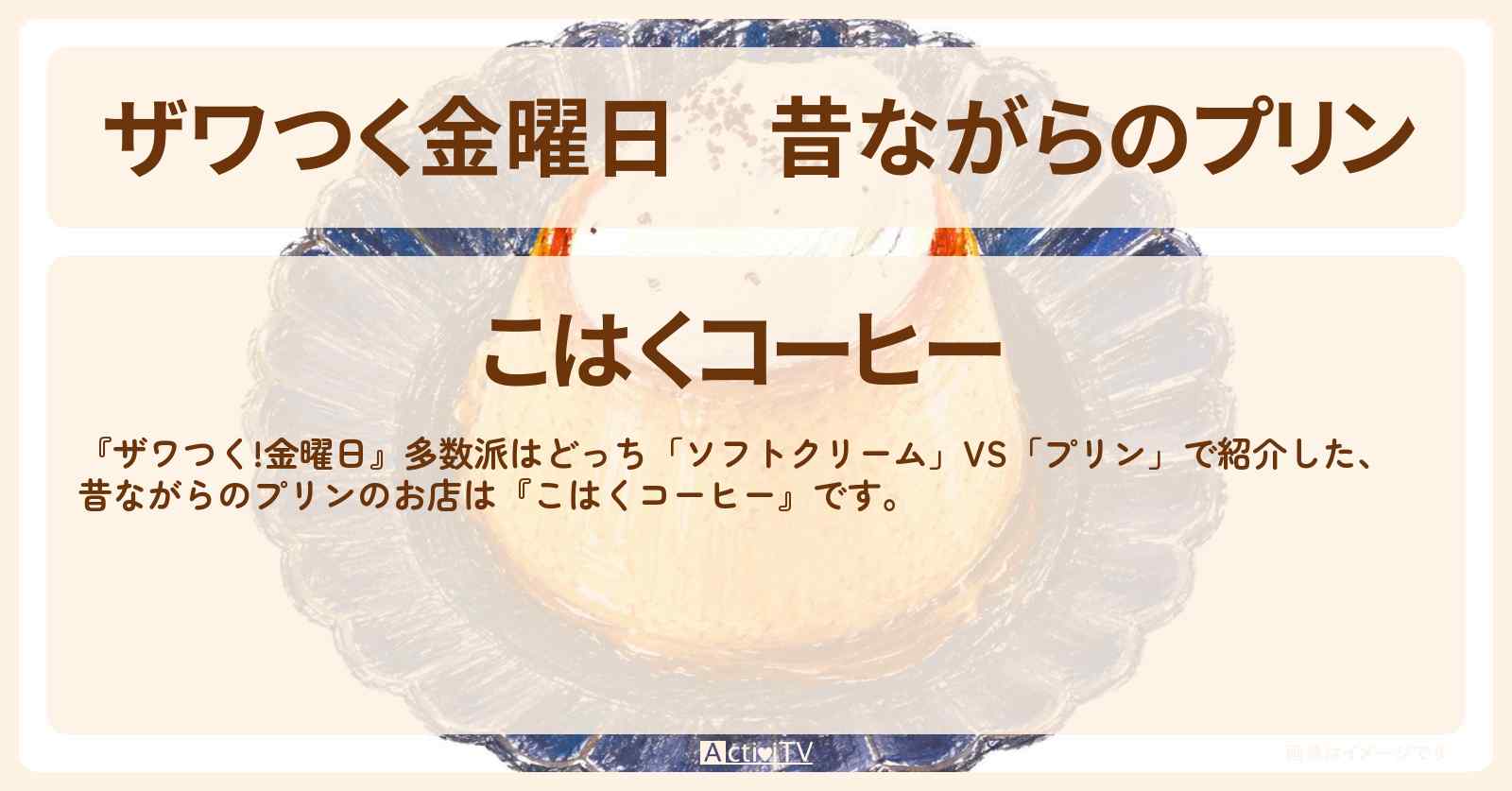 【ザワつく金曜日】昔ながらのプリン『こはくコーヒー』大阪 中崎町のお店の場所