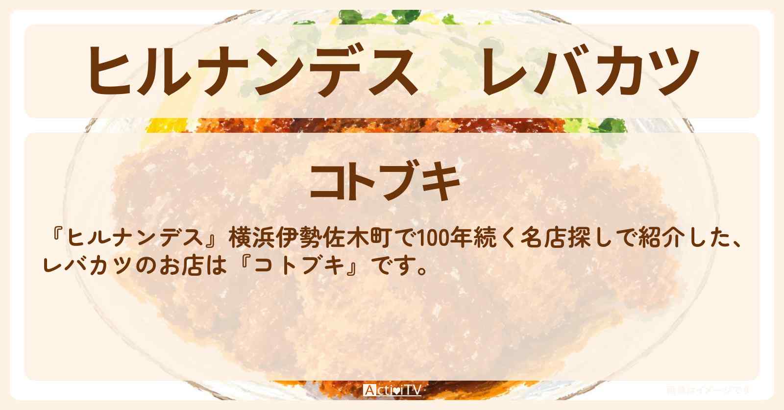レバカツ『コトブキ』横浜伊勢佐木町のおすすめ調査のお店情報〔佐藤栞里・真琴つばさ〕