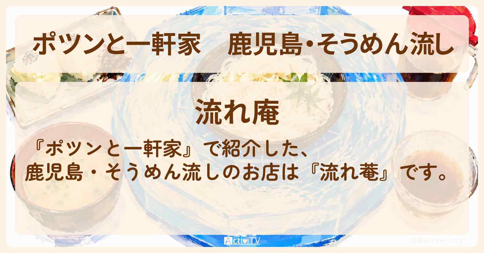 鹿児島・そうめん流し『流れ菴』のお店の場所